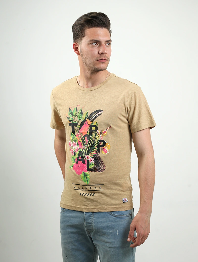 T-shirt imprimé perroquet